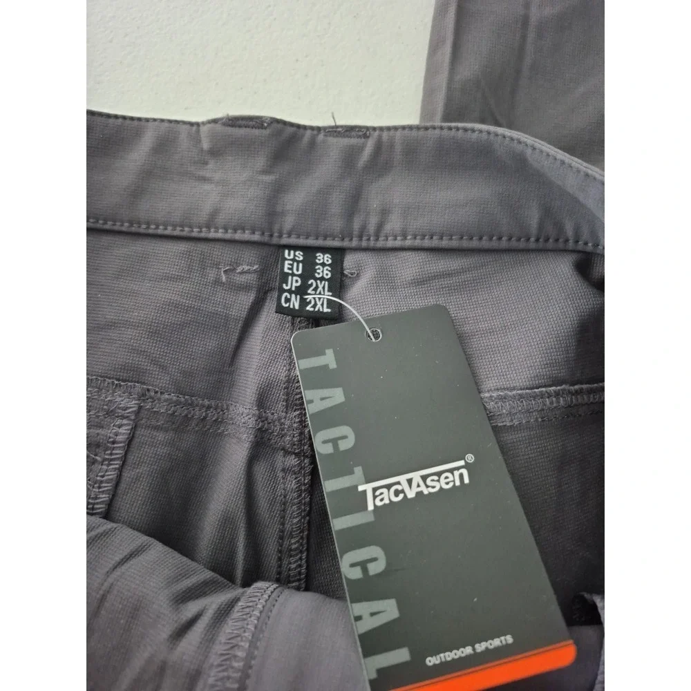 Tacvasen Tactical Pants Mens 36 Gray 6 Pkt Hiking Cargo Outdoor Work NEW
